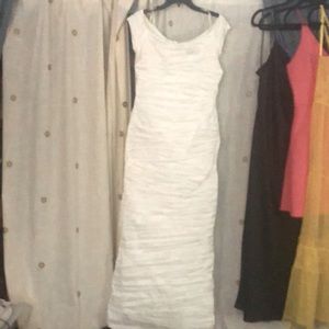 White form fitting wedding/evening gown